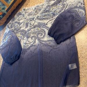 Sonoma Sheer Floral Top With FLAWS Small